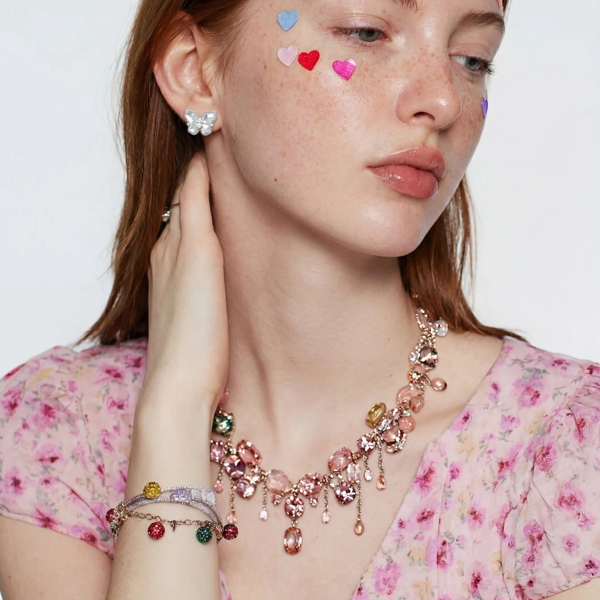 Crystal Butterfly Ear Studs